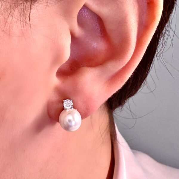 Orecchini Argento 925 Perla - immagine 2